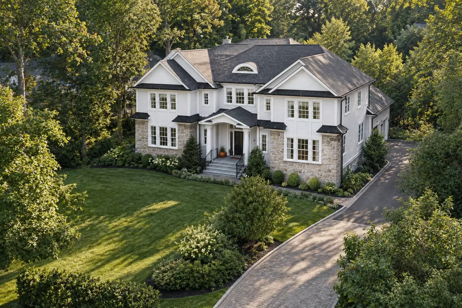 127 Stewart Road full residence exterior 3D visualization in Short Hills New Jersey
