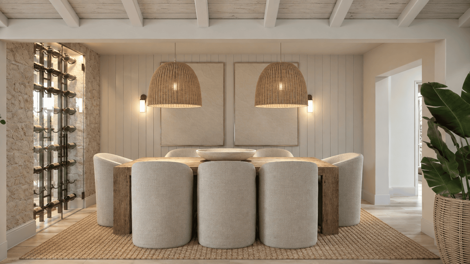 3609 Washington Road dining room interior architectural visualization West Palm Beach