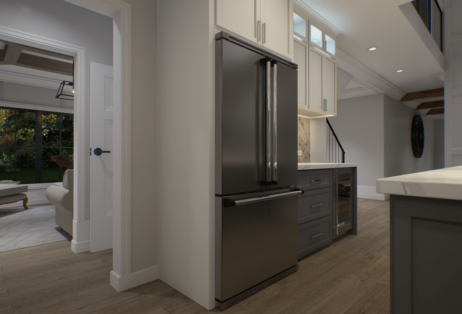 Kitchen architectural visualization 814 Fairmount Avenue Chatham New Jersey