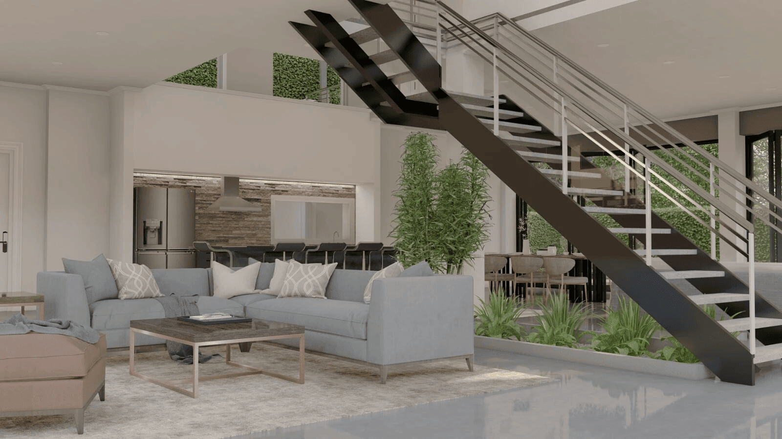 Interior 3D architectural visualization