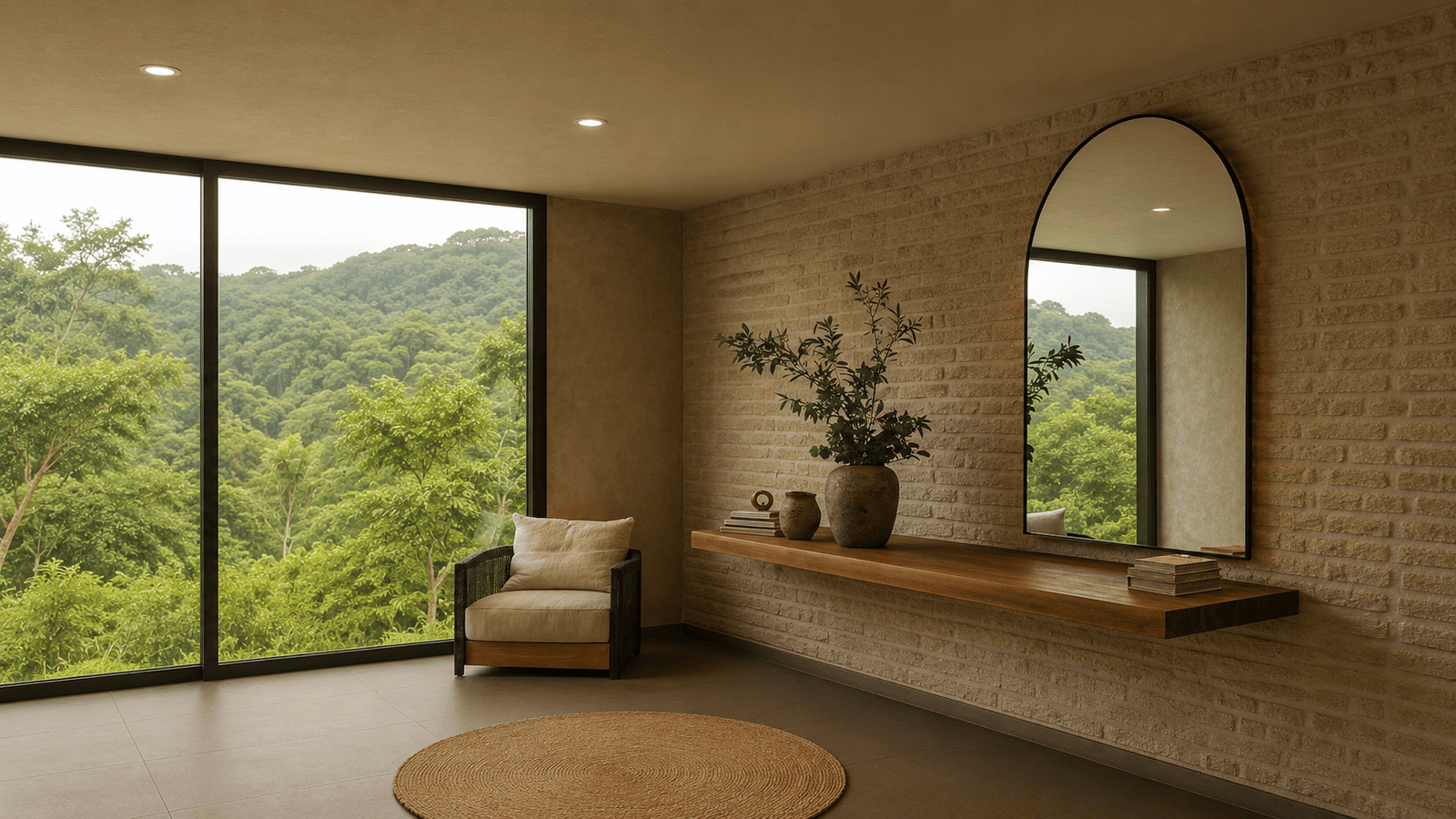 Foyer diseño interior Hacienda Carmelita Pereira