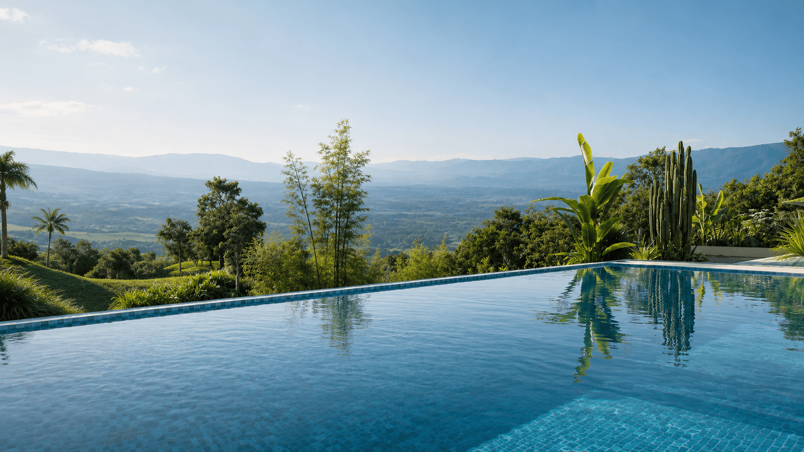 Piscina y área exterior Hacienda Carmelita Pereira