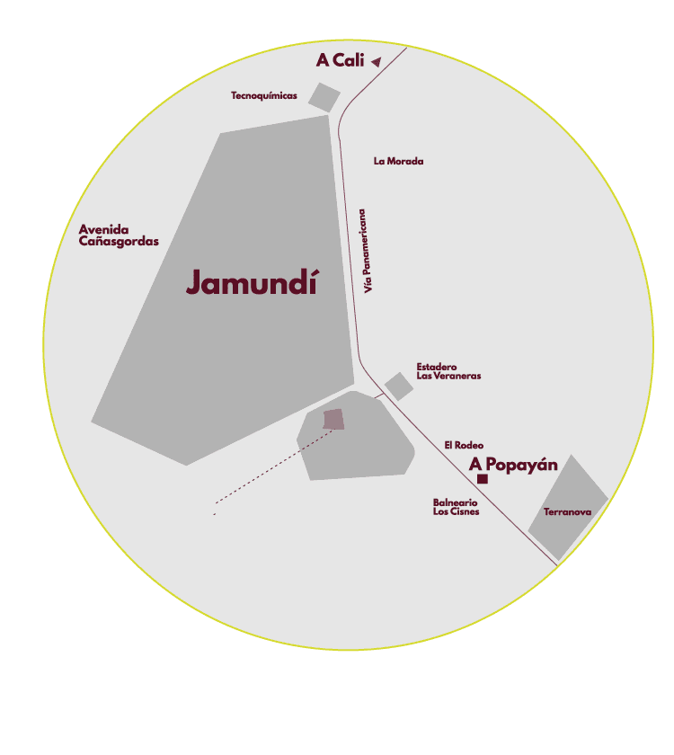 GPT For an alt text for a map image of Estadero Las Veraneras, you could use:  "Map showing the location of Estadero Las Veraneras in Jamundí, Valle del Cauca, Colombia, highlighting major roads and nearby landmarks."