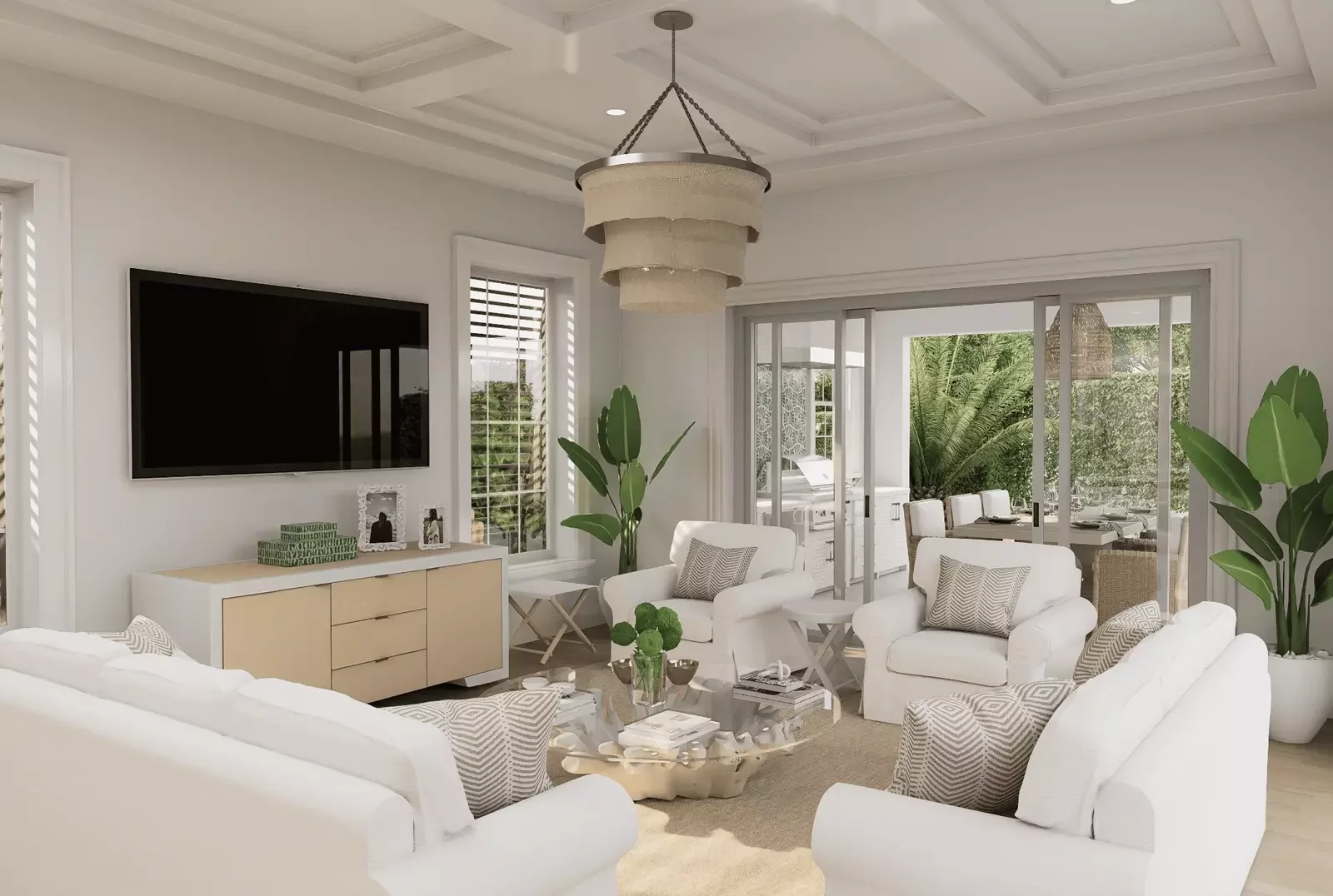 Photorealistic 3D interior visualization living room rendering by Architectural Phoenix Team
