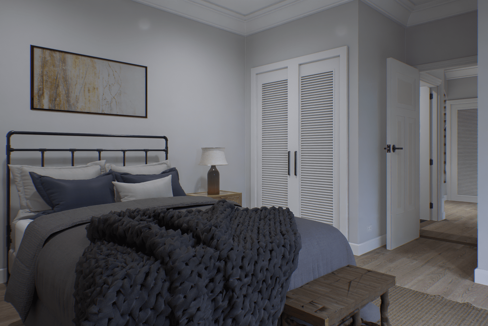 Bedroom architectural visualization 814 Fairmount Avenue Chatham New Jersey