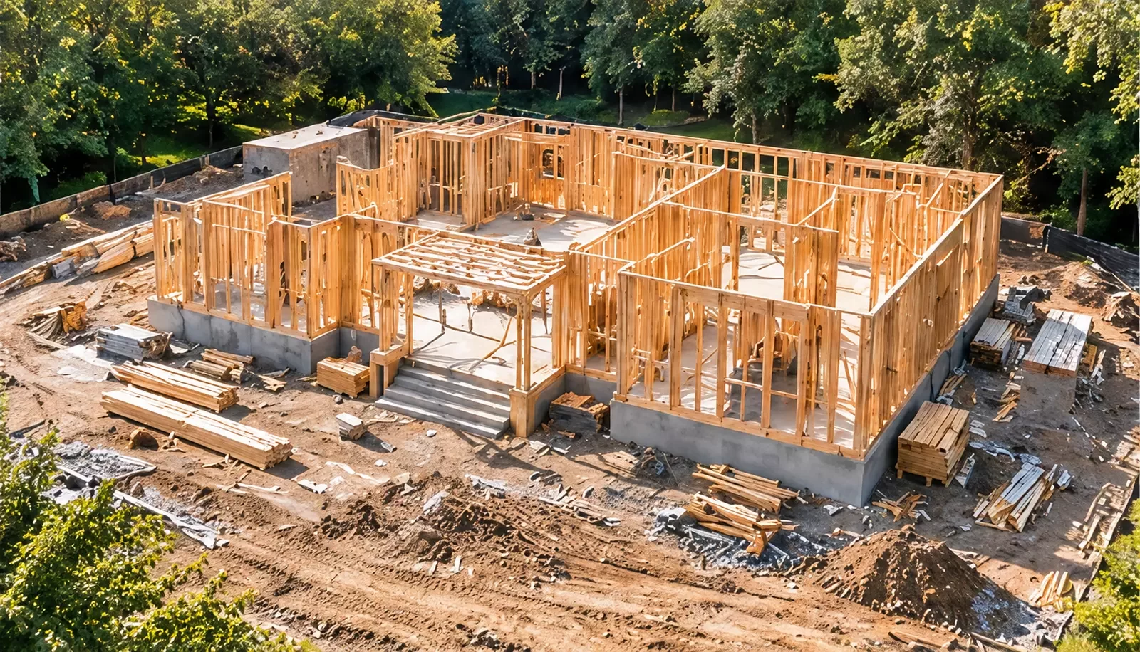 First-Floor Framing — AI-generated conceptual visualization for 127 Stewart Rd