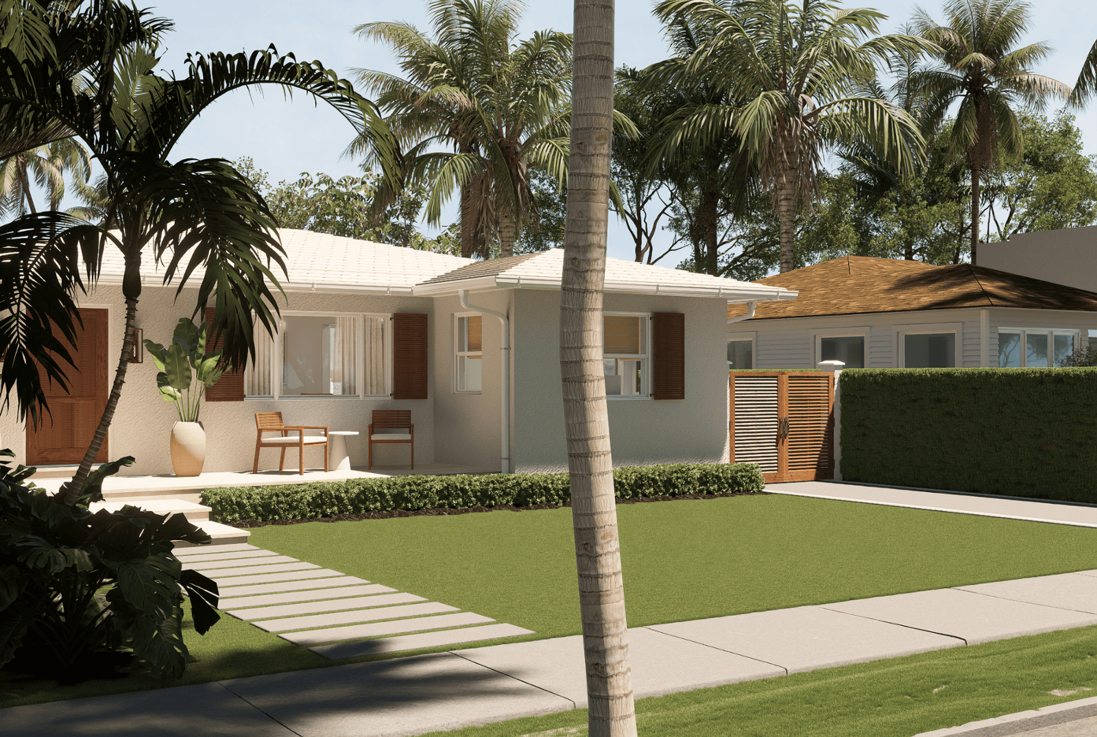 227 Greymon Drive exterior renovation rendering view D