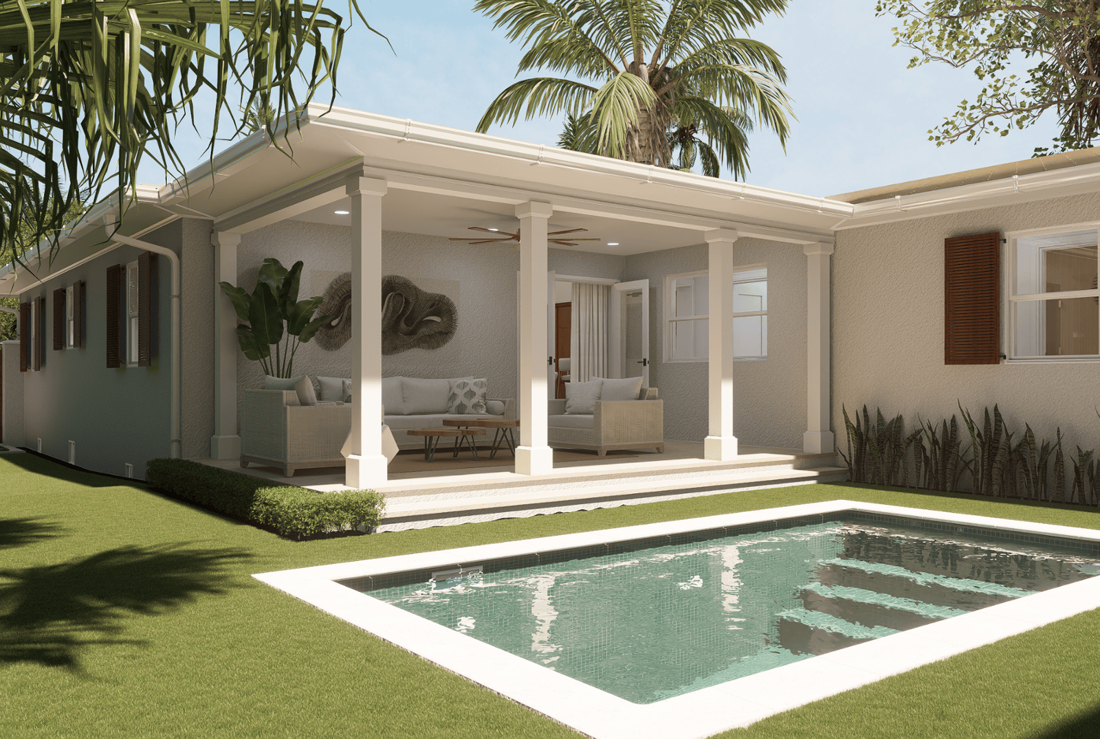 227 Greymon Drive exterior renovation rendering view I