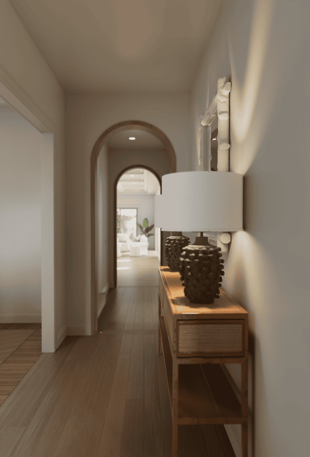 Entry hall perspective for the 309 Greymon Drive residential visualization