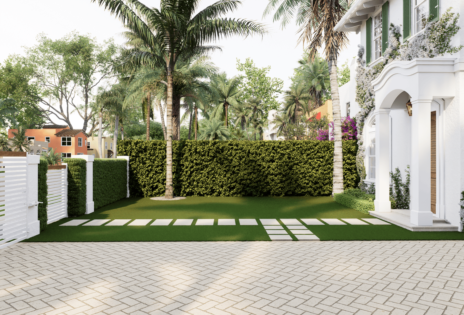 Exterior architectural rendering of 309 Greymon Drive in West Palm Beach, Florida