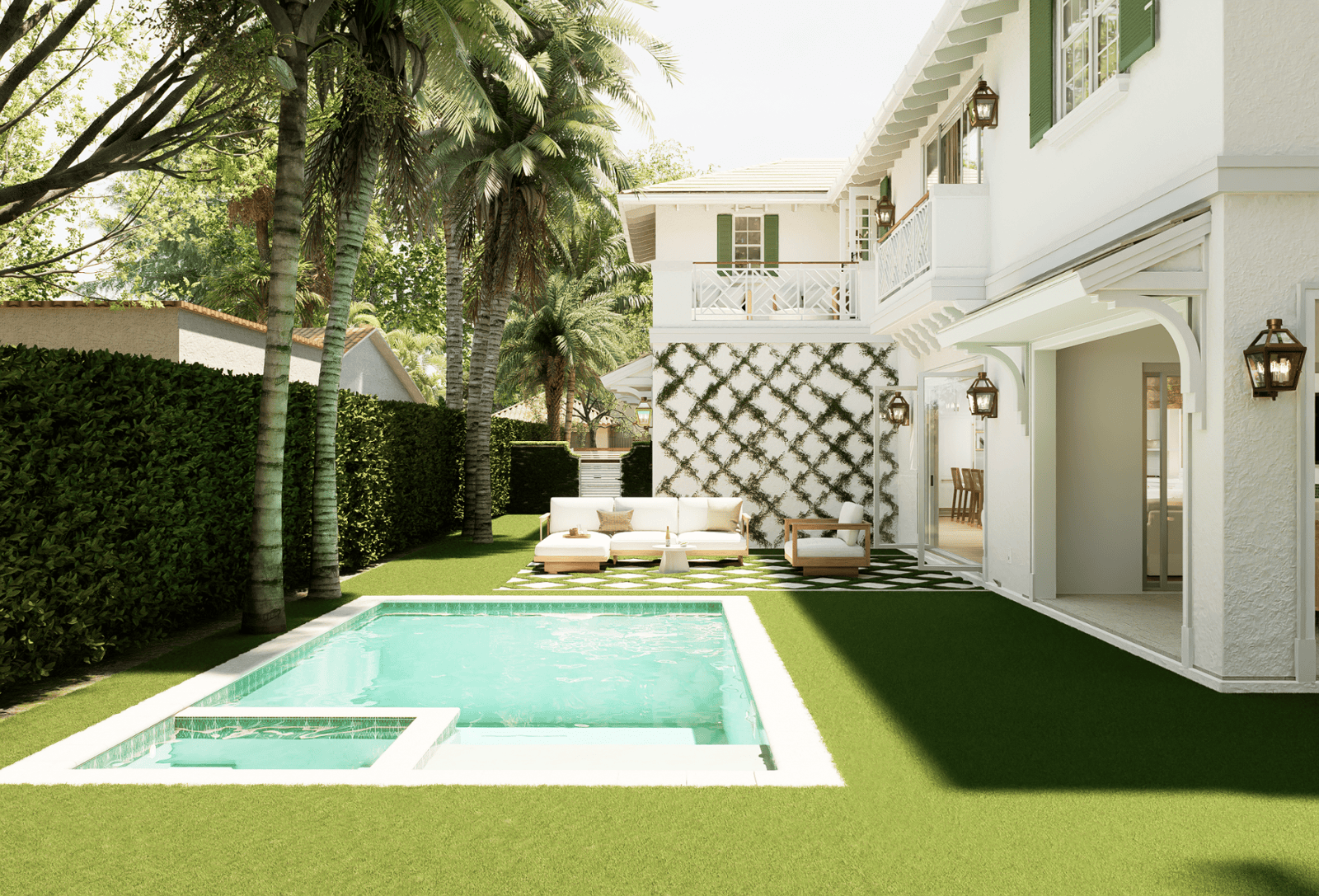 Residential exterior 3D rendering of 309 Greymon Drive in West Palm Beach