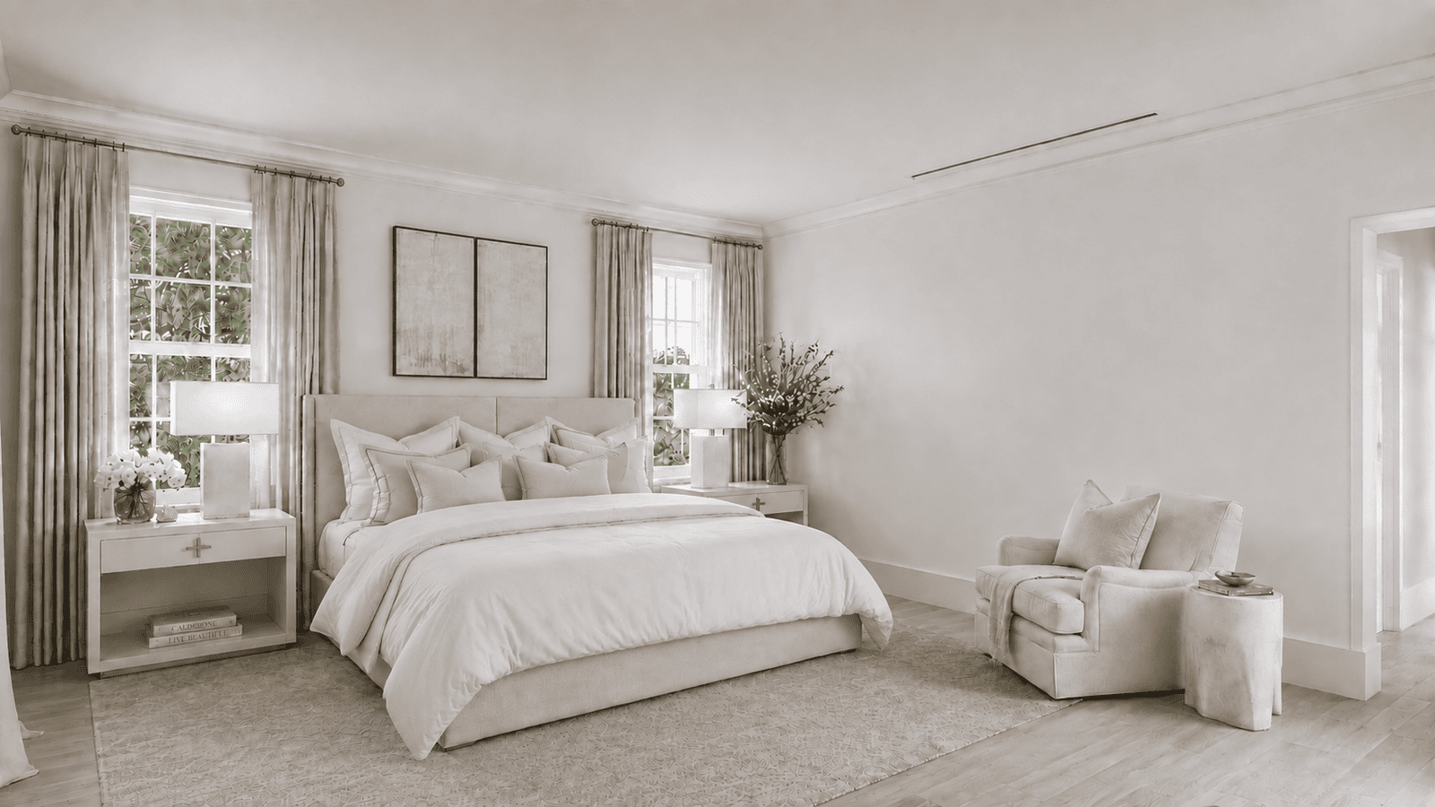 Primary Bedroom 01 interior visualization at 335 Greymon Drive in West Palm Beach, Florida