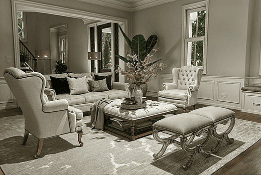 Sepia Serenity A Digital Rendering of Refined Living