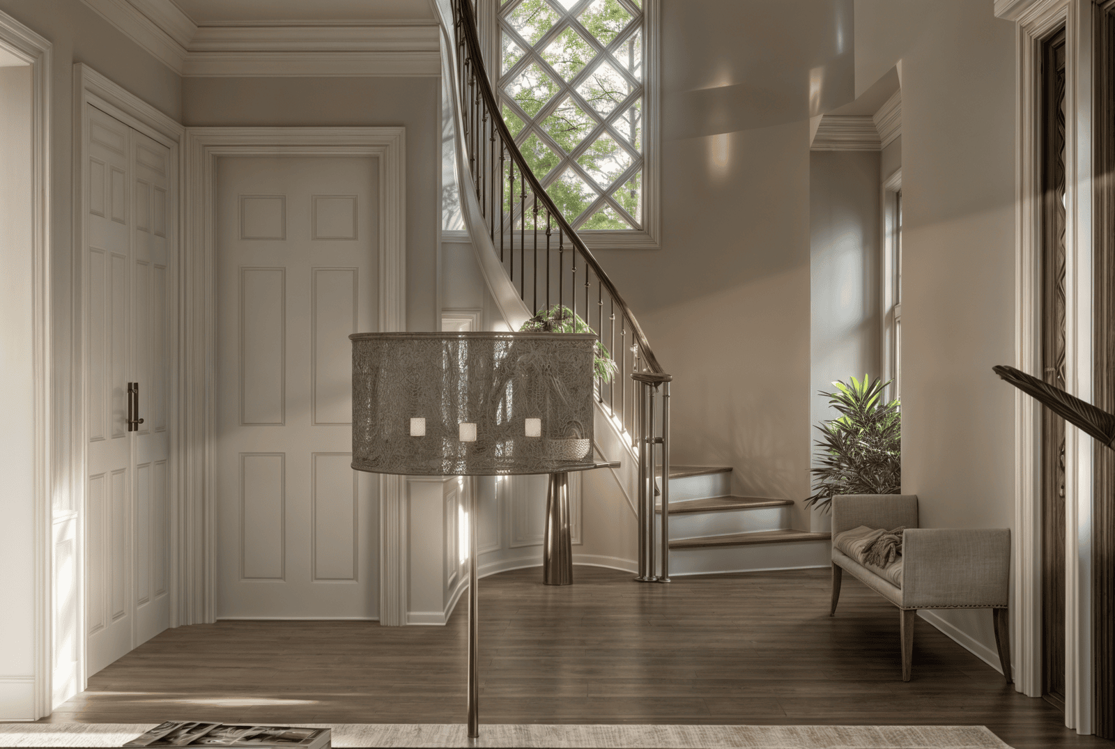 Sunlit Serenity The Graceful Entryway