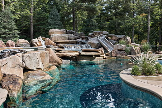 Slide into Luxury  Short Hills Pool with Fun and Functional Design