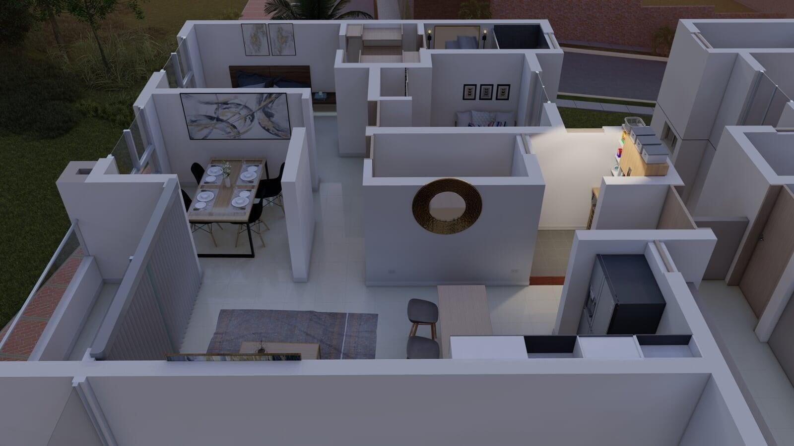 Modern Living Space Design