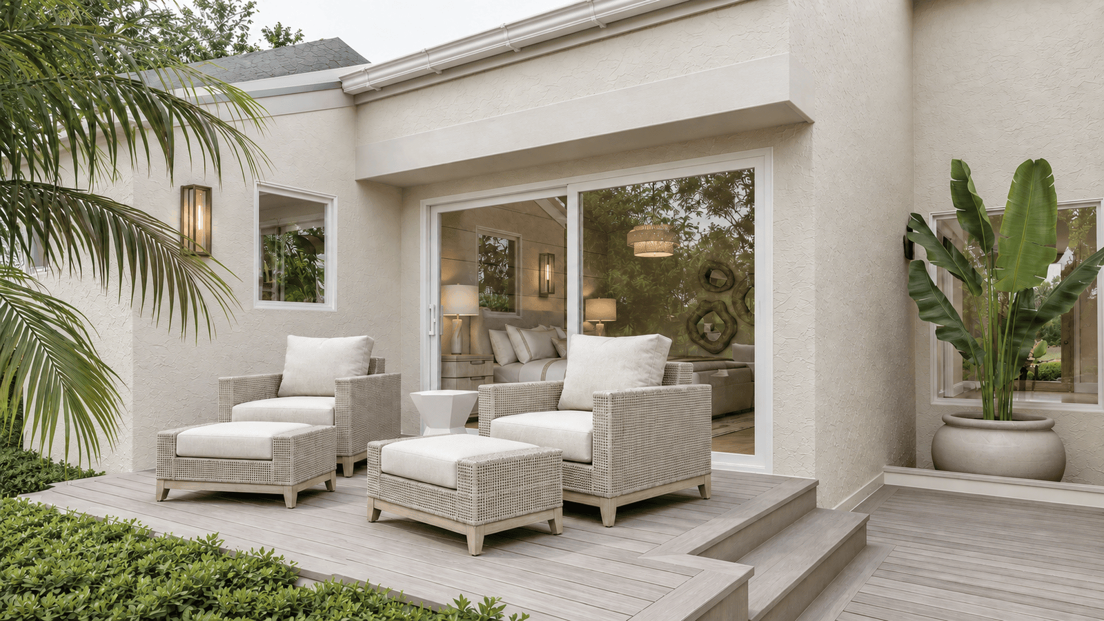 Primary Patio photorealistic 3D rendering — Jupiter FL residential remodel — Architectural Phoenix Team