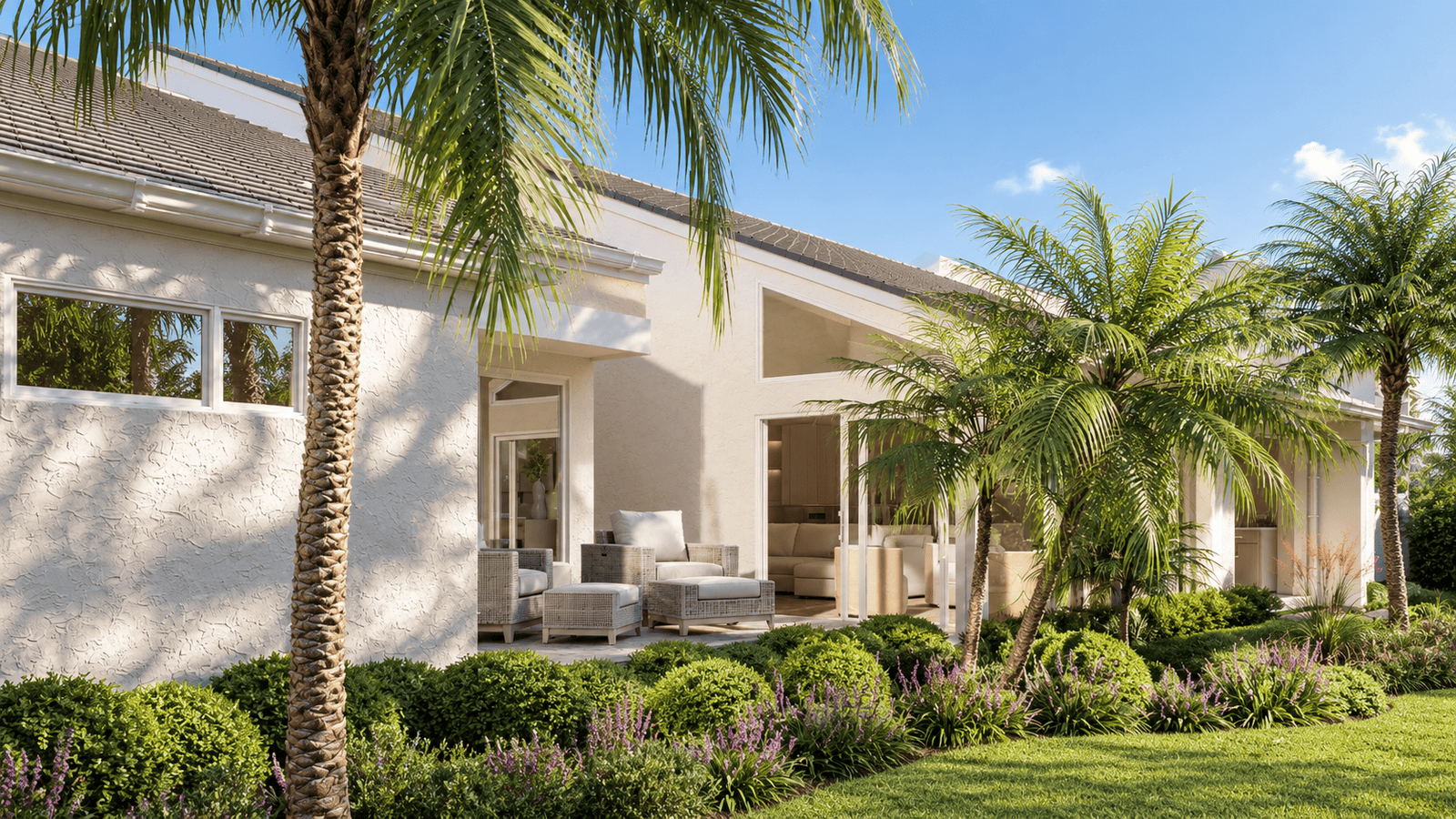 Exterior photorealistic 3D rendering — Jupiter FL residential remodel — Architectural Phoenix Team