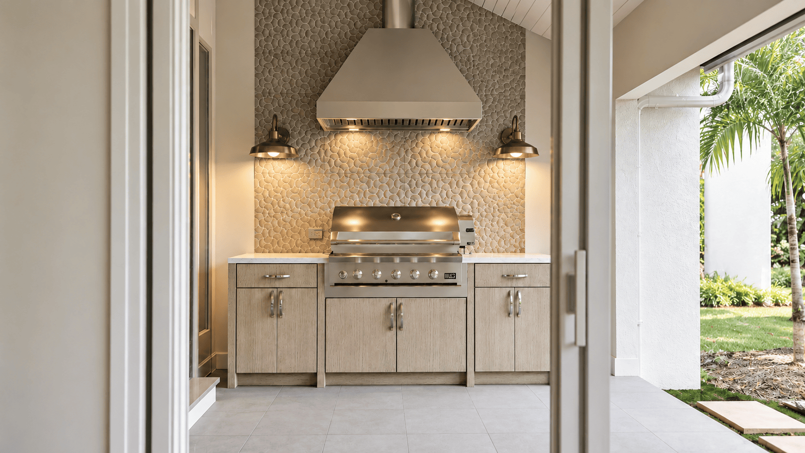 BBQ photorealistic 3D rendering — Jupiter FL residential remodel — Architectural Phoenix Team