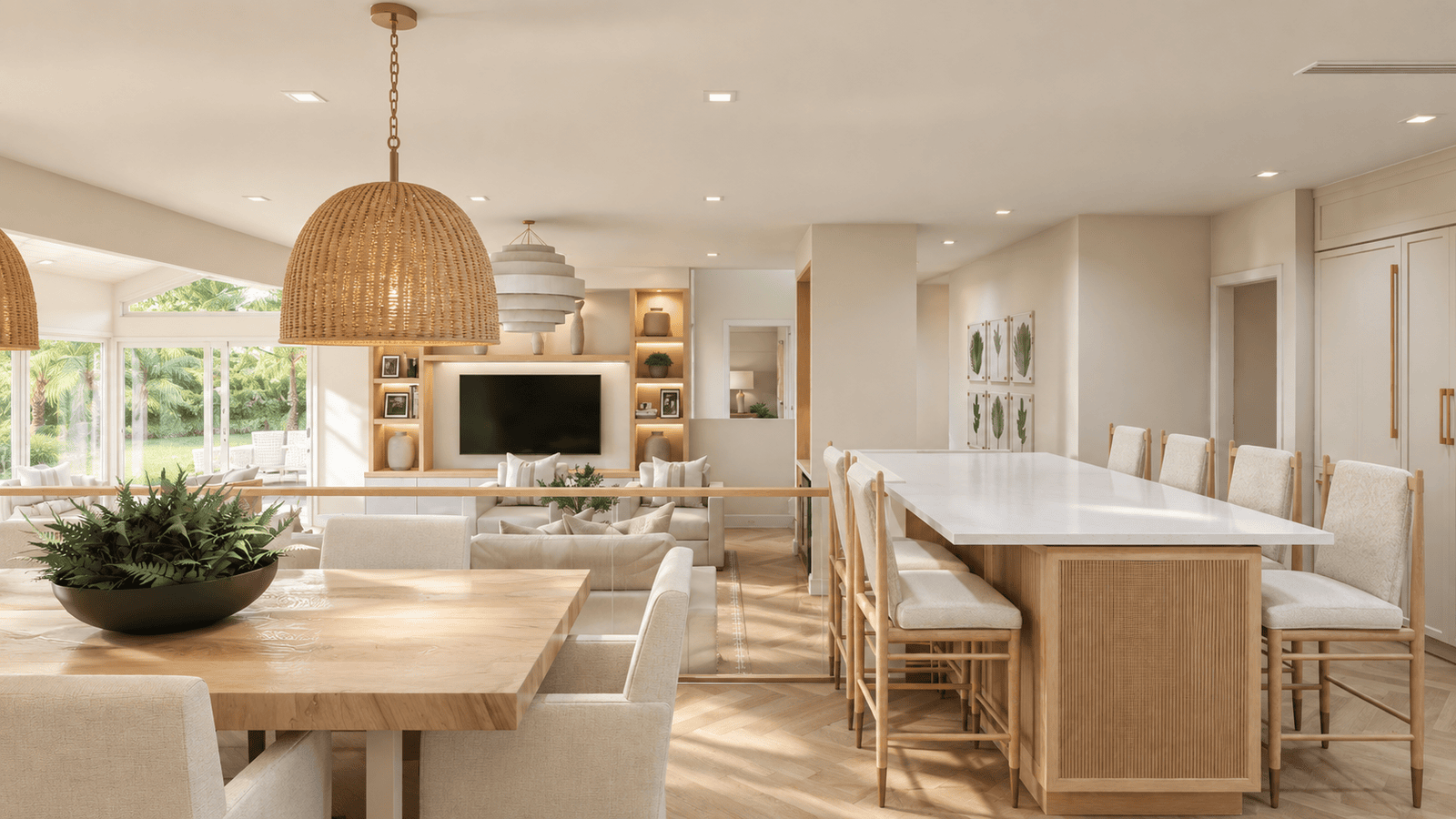 Dining Room photorealistic 3D rendering — Jupiter FL residential remodel — Architectural Phoenix Team