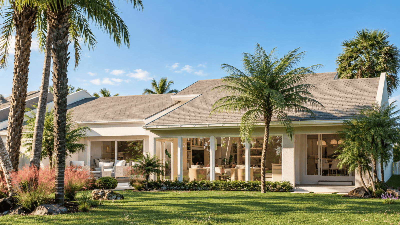 Exterior photorealistic 3D rendering — Jupiter FL residential remodel — Architectural Phoenix Team