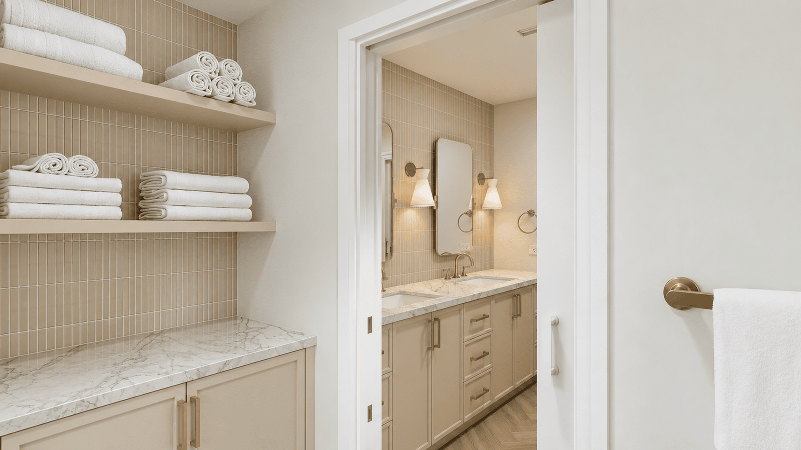 Primary Bathroom photorealistic 3D rendering — Jupiter FL residential remodel — Architectural Phoenix Team
