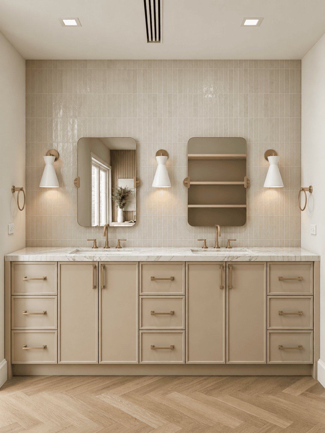 Primary Bathroom photorealistic 3D rendering — Jupiter FL residential remodel — Architectural Phoenix Team