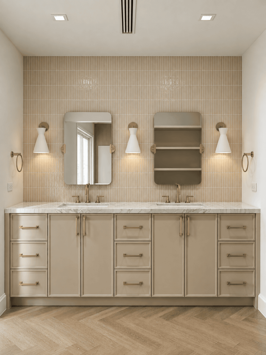 Primary Bathroom photorealistic 3D rendering — Jupiter FL residential remodel — Architectural Phoenix Team