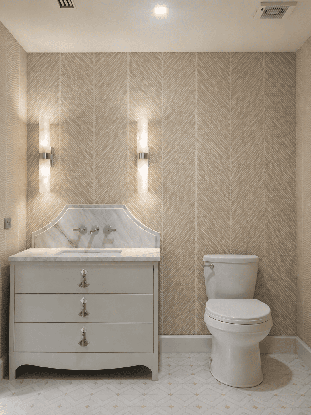 Powder Room photorealistic 3D rendering — Jupiter FL residential remodel — Architectural Phoenix Team