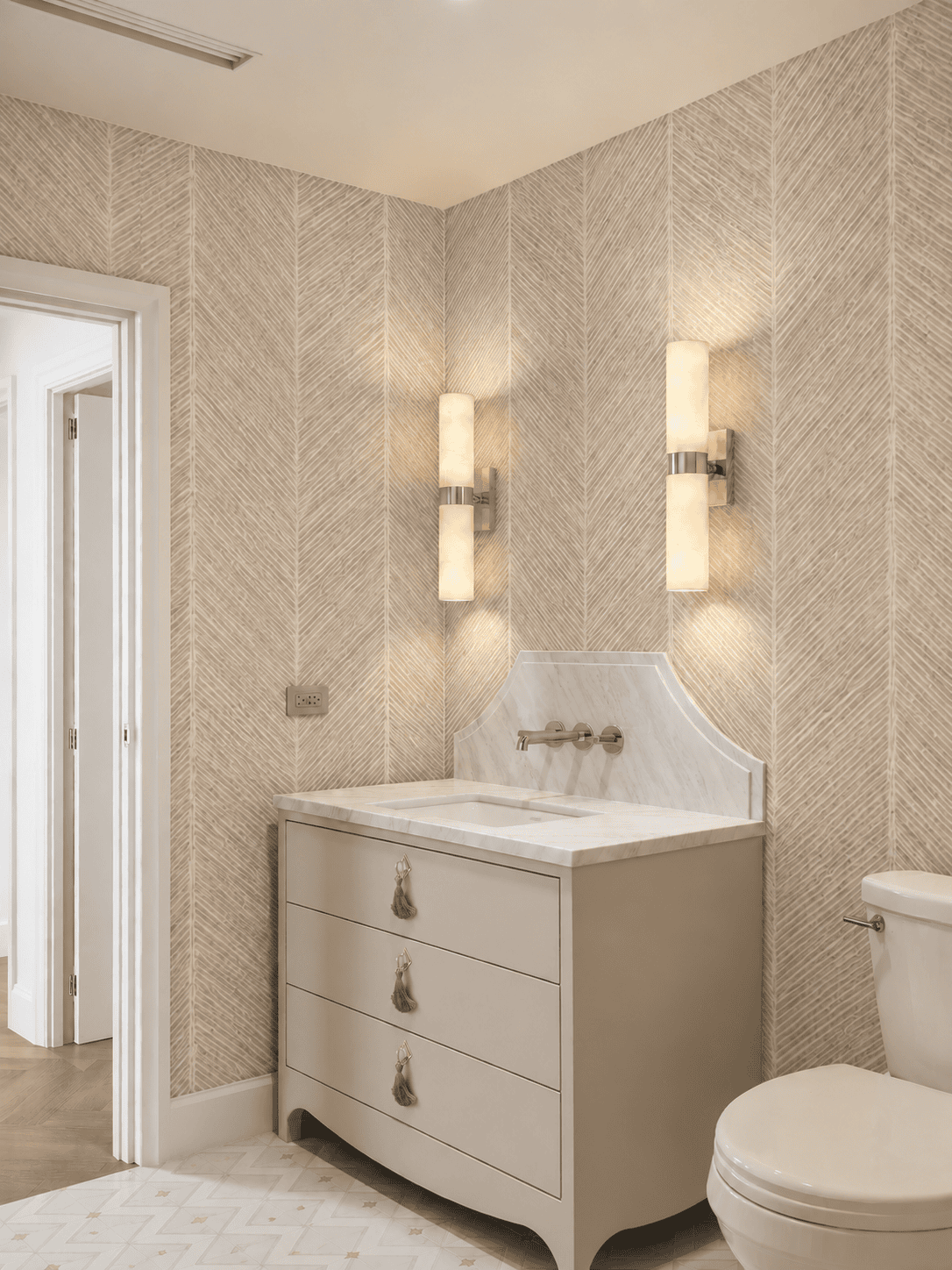Powder Room photorealistic 3D rendering — Jupiter FL residential remodel — Architectural Phoenix Team