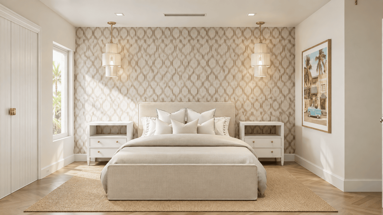 Bedroom 2 photorealistic 3D rendering — Jupiter FL residential remodel — Architectural Phoenix Team