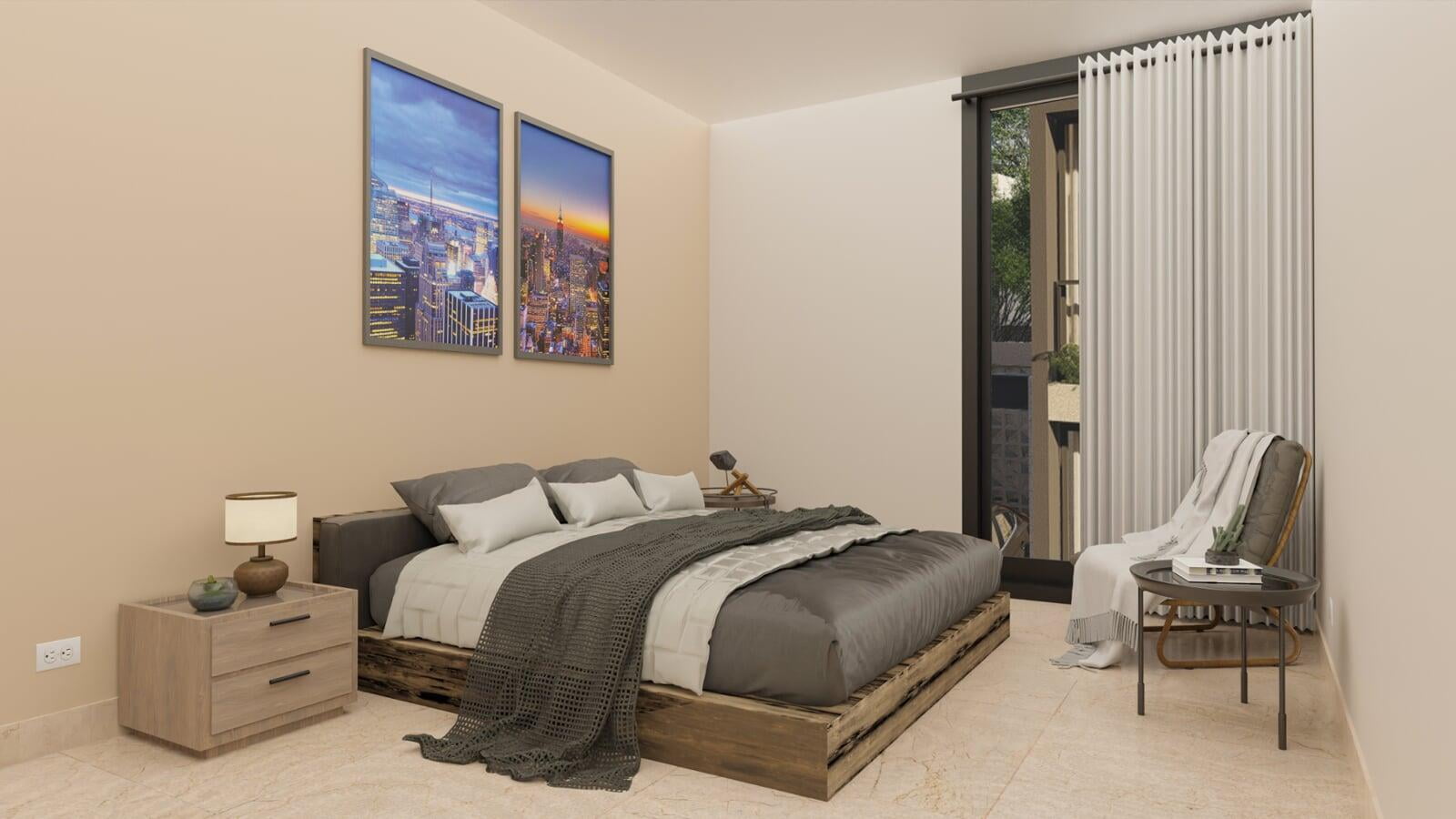 Dormitorio Principal con Estilo Rústico