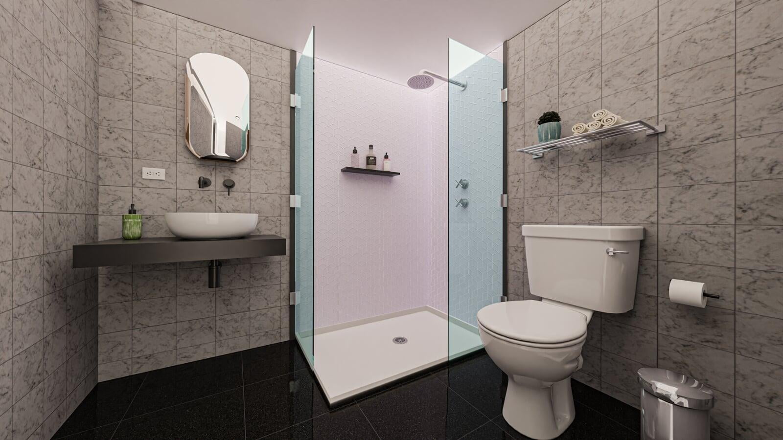 Baño Moderno con Diseño Minimalista