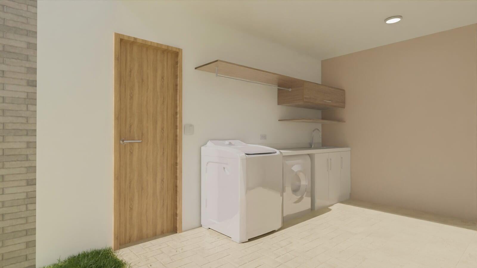 Lavandería Moderna y Funcional