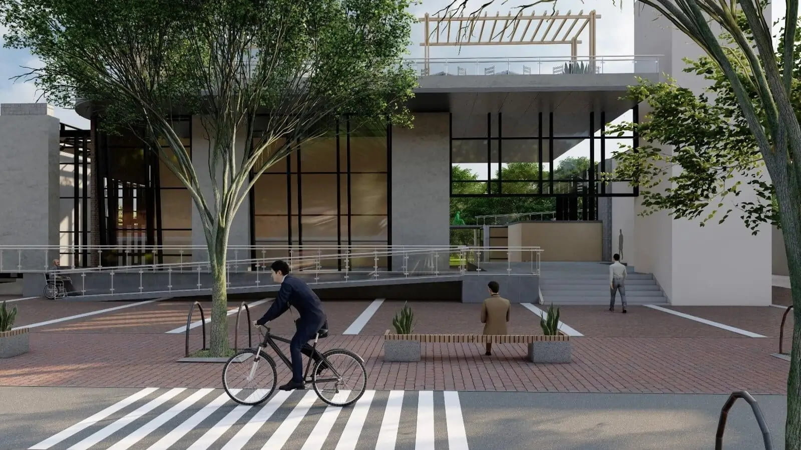 Los Mártires’ Cultural Rebirth: Church and Factory Restored - 3D Exterior Rendering by Architectural Phoenix Team