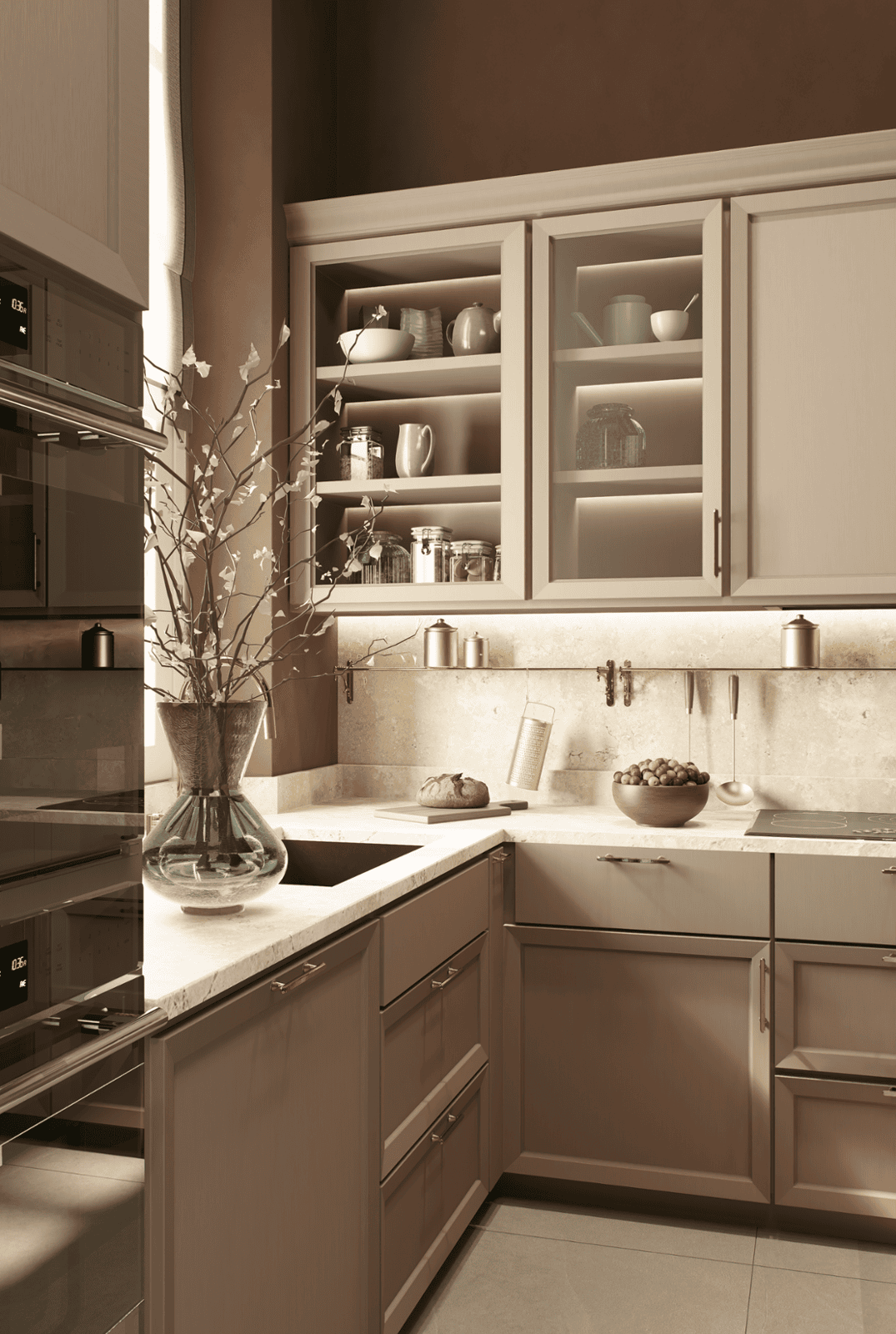 Kitchen 3D visualization Palazzo Vivarelli Colonna Florence Architectural Phoenix Team