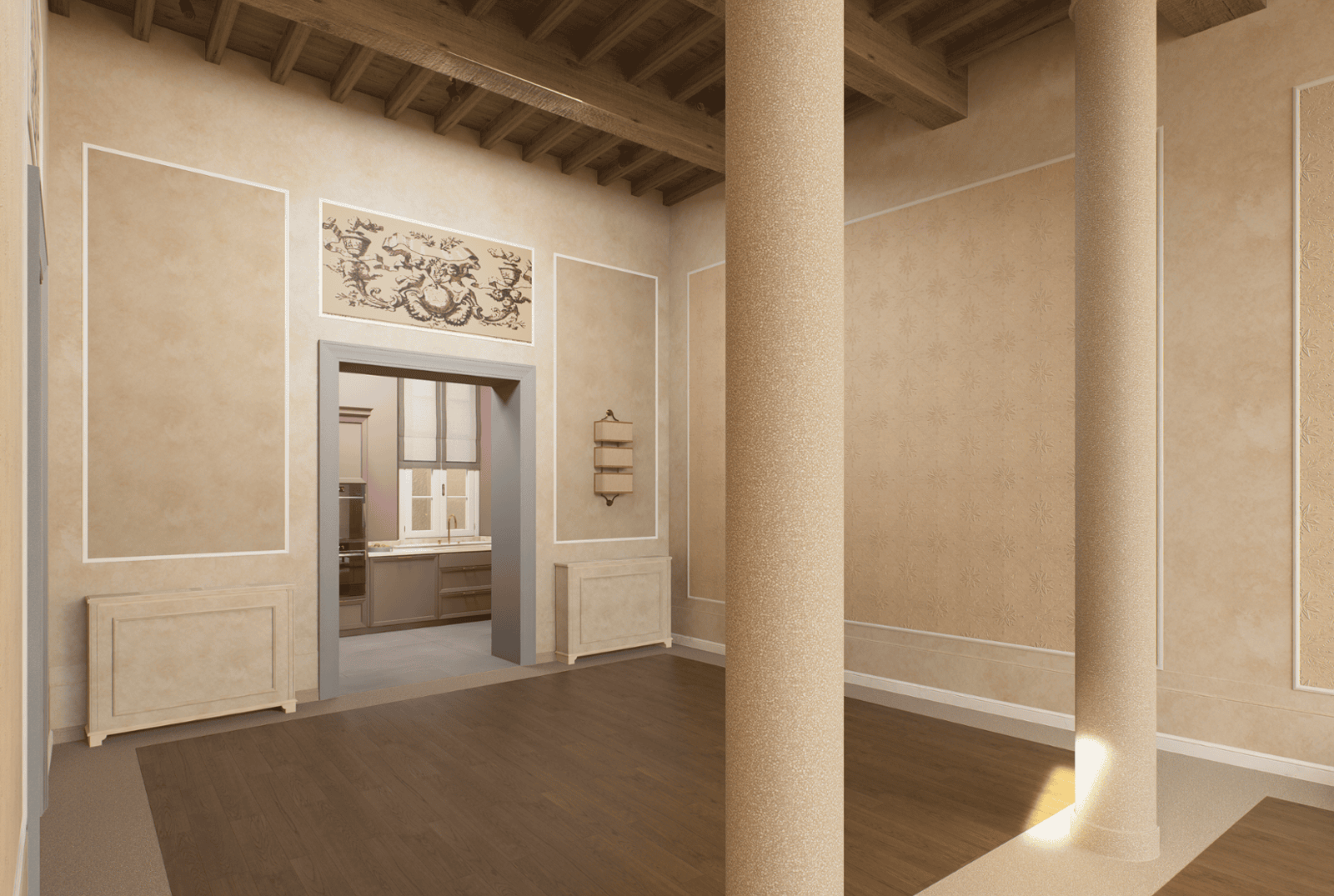Palazzo Vivarelli Colonna Florence architectural visualization final project view