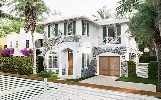 Photorealistic exterior rendering for a developer pre-sales package in Los Angeles, California (4K).