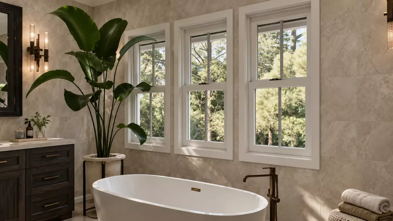 Photorealistic luxury bathroom interior rendering for a Short Hills, New Jersey residential project